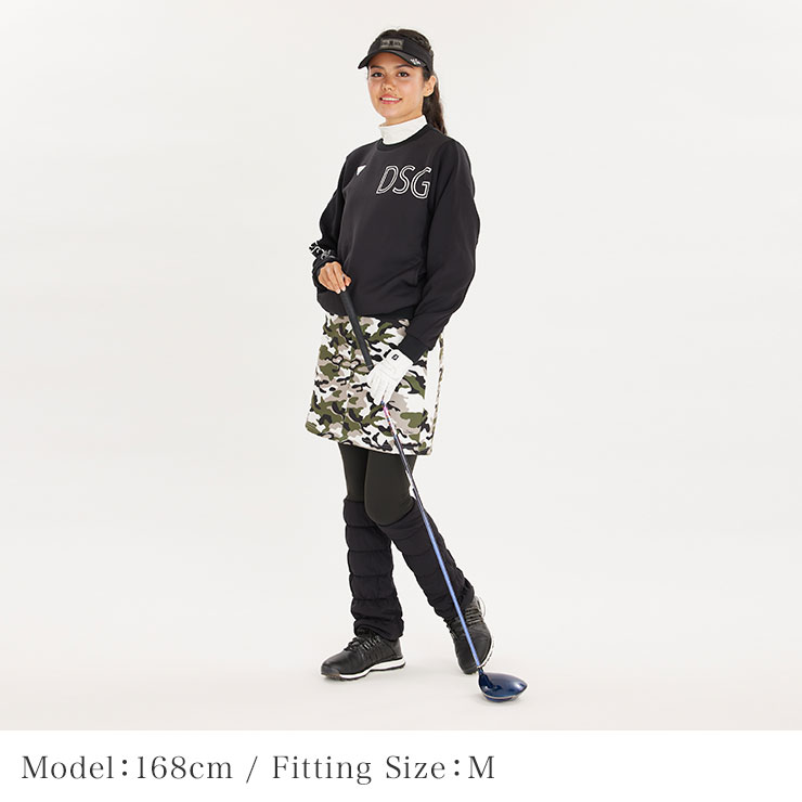 7717 【AQUA WARM】レッグウォーマー付ストレッチ裏起毛レギンス　防寒しながらスタイルアップ スカート コーデ 足元 防寒対策 伸縮性 レディースゴルフウェア デルソル レディースゴルフウエア ゴルフウェア 冬 スポーツ 応援 S M L