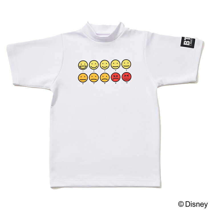 【Disney】ベイマックス /モックネックTシャツ ゴルフウェア レディース ゴルフ S M L 春 夏 トップス 女子 ホワイト 白 あす楽 送料無料