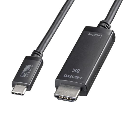 ブラック/3m/KC-ALCHD8K30・Size:3m・パッケージ個数:1・DisplayPortオルトモード（DisplayPort Alternate Mode）対応のUSB Type-Cポートを持つ機器とHDMI入力端子を持つテレビやディスプレイを接続するためのケーブルです。・映像出力に対応したUSB Type-CポートをHDMIに変換し、HDMI入力端子を持つ液晶テレビやディスプレイ、プロジェクターなどに映像と音声を出力できます。・ドライバ不要で、ケーブルを差すだけで簡単に使用できます。・パソコンの画面を大画面のディスプレイやプロジェクターに拡張、複製（ミラーリング）することができます。・8Kでの映像出力に対応した機器であれば、8Kコンテンツをテレビやディスプレイに出力できます。※8Kの映像出力にはDSC（Display Stream Compression）に対応した機器が必要です。●DisplayPortオルトモード（DisplayPort Alternate Mode）対応のUSB Type-Cポートを持つ機器とHDMI入力端子を持つテレビやディスプレイを接続するためのケーブルです。 ●映像出力に対応したUSB Type-CポートをHDMIに変換し、HDMI入力端子を持つ液晶テレビやディスプレイ、プロジェクターなどに映像と音声を出力できます。 ●ドライバ不要で、ケーブルを差すだけで簡単に使用できます。 ●パソコンの画面を大画面のディスプレイやプロジェクターに拡張、複製（ミラーリング）することができます。 ●8Kでの映像出力に対応した機器であれば、8Kコンテンツをテレビやディスプレイに出力できます。 ※8Kの映像出力にはDSC（Display Stream Compression）に対応した機器が必要です。 ●HDR対応です。HDR出力対応のパソコンやタブレットとディスプレイを接続した場合には、HDRの映像を出力することができます。≪ご注意≫ ※映像出力対応のUSB Type-Cポート（Displayport Alternate Mode）に対応しています。 ※接続した機器側から音声を出力する場合は、設定が必要な場合があります。詳しくは接続機器の取扱説明書をご確認ください。 ※接続する機器のUSB端子からの電力で動作します。電力供給が安定しない機器の場合動作しないまたは、動作が不安定になる場合があります。 ※環境、機器により、正常に動作しない場合があります。 ※すべての機器での動作をするものではありません。 ■カラー：ブラック ■コネクタ：USB Type-Cオス‐HDMI（HDMIタイプA）オス ■解像度：最大7680×3820（8K60Hz）対応、3840×2160（4K144Hz・4K120Hz）対応 ■ケーブル長：約3m（コネクタ含む両端までの長さ） ■ケーブル径：約4.8mm ■線材規格：UL2725 ■準拠規格：DisplayPort Altモード ver1.4準拠/HDMIver.2.1準拠 ■重量：約126g
