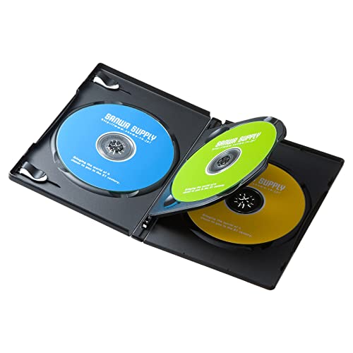 10枚セットブラック/3枚収納/DVD-TN3-10BKN・Color:ブラックSize:3枚収納Style:10枚セット・パッケージ個数:1・一般的なセルDVDと同じ標準サイズ（厚さ14mm）の3枚収納DVDトールケースです。・100％バージンPP樹脂材を使用しており臭いが少なく耐久性も高い高品質なトールケースです。・手書き、またはインクジェット印刷ができる表紙インデックスカードを付属しています。・ワンプッシュで簡単にメディアが取り出せます。・インデックスカード（表紙）、ブックレットの収納が可能なので破損したセルDVDや中古DVDの交換用ケースとしても最適です。●一般的なセルDVDと同じ標準サイズ(厚さ14mm)の3枚収納DVDトールケースです。●100%バージンPP樹脂材を使用しており臭いが少なく耐久性も高い高品質なトールケースです。●手書き、またはインクジェット印刷ができる表紙インデックスカードを付属しています。●ワンプッシュで簡単にメディアが取り出せます。●インデックスカード(表紙)、ブックレットの収納が可能なので破損したセルDVDや中古DVDの交換用ケースとしても最適です。●軽くて割れにくいPP樹脂製です。■カラー:ブラック■サイズ:W136×D14×H191mm■重量:84g■材質:PP■ディスク収納数:3枚■入数:10枚セット■セット内容:本体、インデックスカード×10枚※付属のインデックスカードは簡易タイプです。インクジェットプリンターでの印刷はできますが裏写りやにじみなどが発生することがあります。よりキレイに印刷したい場合は別売のサンワサプライ製DVDトールケースカード(JP-DVD6N)をご購入ください。