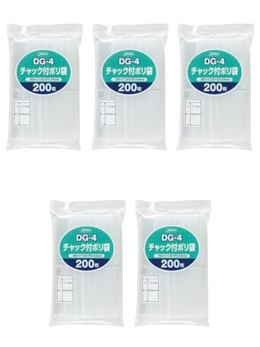 ジャパックス チャック付きポリ袋 透明 横8.5cm×縦12cm×厚み0.04mm 小物の小分けから書類の整理保管に ..