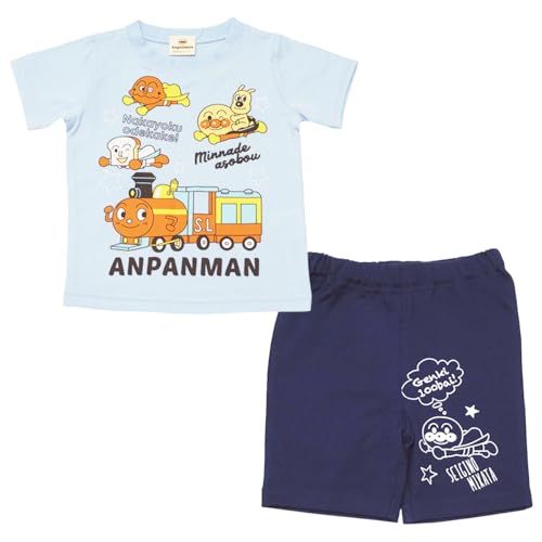 [バンダイ] スーツ 上下 ta3994 アンパンマン 男児 Tスーツ セットアップ サックス 80 送料無料