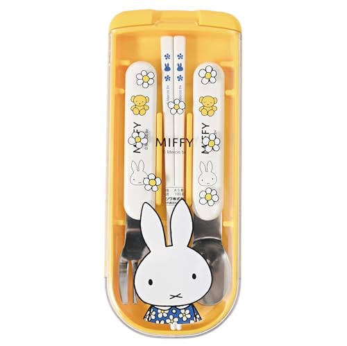 クツワ(Kutsuwa) ミッフィー(miffy) キッズランチ トリオセット W18.7×D7.7×H1.8cm ミッフィーとお花シ..