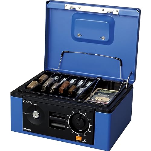 乐天商城 - カール事務器 手提げ金庫 キャッシュボックス A5 ブルー CB-8470 送料無料