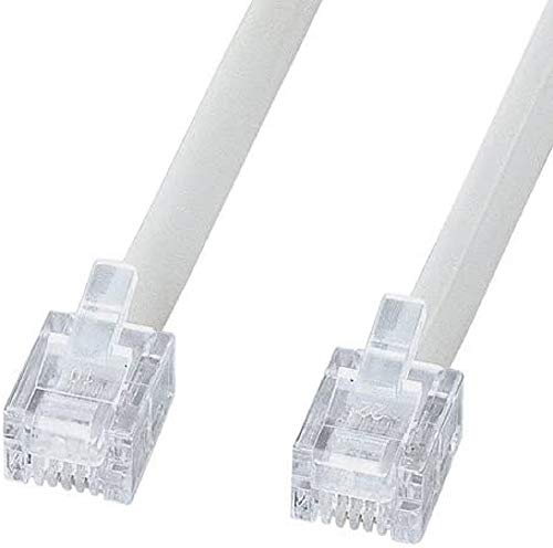 ホワイト/15m/TEL-EN-15N2・Size:15m・パッケージ個数:1・【仕様】:6極4芯仕様。ホームテレホンやビジネスホンに対応。また、6極2芯タイプの機器にも使用出来ます。・【長さ】:約15m・【厚み】:約2.55mm・【色】:白・【コネクタ】:RJ11モジュラープラグ-RJ11モジュラープラグ焼却時に有害なダイオキシンを発生しない電話ケーブル 【端子】:NTT端子結線準拠。(両端のプラグは、一方が逆さまに取り付けられています。)※但し、NTT端子結線準拠でない6極4芯の機器にはご使用になれません。