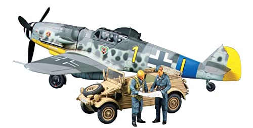 シンプル成型色/小型/25204・パッケージ個数:1・組み立て塗装が必要なプラモデル。別途、接着剤や工具、塗料等が必要。・1/48スケール未塗装プラスチック組み立てキット・第二次大戦中のドイツ軍主力戦闘機と軍用車のセット・Bf109:パイロット人形1体、マーキング3種類、マスクシール付き・キューベルワーゲン:パイロットの人形2体、マーキング4種類商品紹介 タミヤ 1/48 スケール限定商品 ドイツ軍 メッサーシュミット Bf109 G-6&キューベルワーゲン82型 セット プラモデル 第二次大戦中のドイツ軍主力戦闘機と軍用車をセットにした情景制作のイメージが広がるキット。 機首側面の「ボイレ」と呼ばれる膨らみが特徴のBf109 G-6を実感豊かに再現。 DB605エンジンも精密な仕上がりでカウルは脱着式。 幅広い任務に運用されたキューベルワーゲンは、シンプルな姿を組み立てやすい構成でモデル化。 Bf109:パイロット人形1体、マーキング3種類、マスクシール付き キューベルワーゲン:パイロット人形2体、マーキング4種類 ※この商品は、組み立て、塗装が必要なプラモデルです。 ※組み立て、塗装には別途、接着剤や工具、塗料等が必要です。 ※「プラモデル」は日本プラモデル工業協同組合所有の登録商標です。 ※この商品には、接着剤や塗料、工具や電池等は含まれません。 安全警告 該当なし