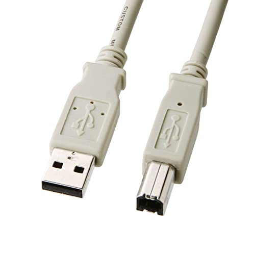 ライトグレー/5m/KU-5000K3・パッケージ個数:1・USB2.0規格・USB1.1規格準拠のパソコンやUSBハブ、USB機器を接続する時に使用するケーブルです。（「シリーズA」コネクタを持つ機器と「シリーズB」コネクタを持つ機器とを接続します）・USB2.0の「HI-SPEED」モードに対応した高品質ケーブルです。USB2.0で規定されたケーブルの電気特性を満たしていますので、USB2.0/1.1の機器を接続することができます。・土壌や地下水などの環境汚染の原因となる鉛を含まない無鉛ハンダを使用しています。・銅製高密度編み組シールド材の内側に密閉型のアルミシールド処理を施し、低域から高域までほとんどのノイズから大切なデータを守ります。・芯線を2本ずつよりあわせたノイズに強いツイストペア線を使用しています。●USB2.0規格・USB1.1規格準拠のパソコンやUSBハブ、USB機器を接続する時に使用するケーブルです。 （「シリーズA」コネクタを持つ機器と「シリーズB」コネクタを持つ機器とを接続します） ●USB2.0の「HI-SPEED」モードに対応した高品質ケーブルです。USB2.0で規定されたケーブルの電気特性を満たしていますので、USB2.0/1.1の機器を接続することができます。 ●土壌や地下水などの環境汚染の原因となる鉛を含まない無鉛ハンダを使用しています。 ●銅製高密度編み組シールド材の内側に密閉型のアルミシールド処理を施し、低域から高域までほとんどのノイズから大切なデータを守ります。 ●芯線を2本ずつよりあわせたノイズに強いツイストペア線を使用しています。 ●内部を樹脂モールドで固め、さらに全面シールド処理を施していますので、外部干渉を防ぎノイズ対策も万全です。耐振動・耐衝撃性にも優れています。 ●錆にも強く経年変化による信号劣化の心配が少ない金メッキ処理を施したピン（コンタクト）を仕様しています。 ●非塩ビ素材を使用していますので焼却時に有害な物質を発生せず、環境に優しいパッケージです。 ●パッケージを簡素化していますので、輸送時にはかさ張らず、開梱後にもごみが少ない簡易包装パッケージのUSBケーブルです。 ■カラー：ライトグレー ■ケーブル長：5m（SR間） ■コネクタ形状：USB Aコネクタオス-USB Bコネクタオス (USB2.0 Aコネクタオス - USB2.0 Bコネクタオス） ■ケーブル直径：5mm ■線材規格：UL20276 ■重量：約207g