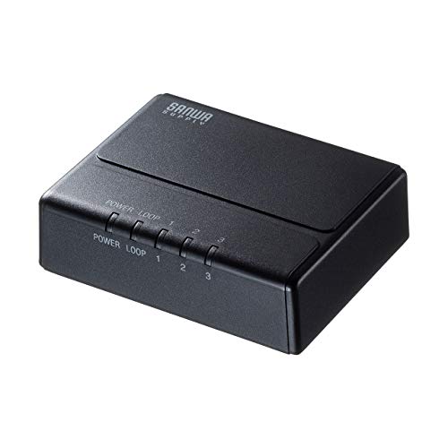 AC給電ブラック/3ポート/LAN-GIGAP301BK・Size:3ポートStyle:AC給電・パッケージ個数:1・1000BASE-Tに対応した、3ポートスイッチングハブです。・強力マグネットを搭載しスチール製デスクやキャビネットなどにしっかり固定できます。・プラスチックケース採用のコンパクトデザインなので、設置場所を選びません。・ループ検知機能を搭載しており、ループ障害を知らせます。※同機能を持つ他社製品との混在環境では、動作が不安定になる恐れがあります。・ファンレス仕様なので、動作音が静かです。●ストレートケーブル、クロスケーブルを気にせず使える、AUTO-MDIX機能を搭載しています。 ●接続する機器に合わせて10/100/1000Mbps自動切り替えが可能な、AUTO-Negotiation機能を搭載しています。 ●リンクしていないポートを自動判別し電力供給を抑える省電力機能を搭載しています。全ポートのパソコンをシャットダウンした場合は最大71％の省電力が可能です。 ●電源はACアダプター仕様でトラッキング火災防止用キャップを装着済みです。 ＜ご注意＞ ※本製品は通電のみの場合と通信を行っている場合とでは発熱量が異なります。 ※特に通信を大量に継続して行うと、本体は過熱状態になる場合があります。 ※風通りの少ない放熱の悪い環境での連続使用は、内部部品の劣化を招き、製品寿命を低下させる恐れがあります。 ※ご使用になる場合には本体上部に何も乗せず、通風口は10cm以上空間をあけて設置してください。 ■規格：IEEE 802.3（10BASE-T Ethernet） IEEE 802.3u（100BASE-TX Fast Ethernet） IEEE 802.3ab（1000BASE-T） IEEE 802.3x（Flow control for Full-Duplex） ■アクセス方式：CSMA/CD ■スイッチング方式：Store＆Forward ■伝送方式：100Mbps/10Mbps（全二重、半二重）、1000Mbps（全二重） ■ポート構成：1000BASE-T/100BASE-TX/10BASE-T（RJ-45） AUTO-MDIX×3ポート ■ポート数：3ポート ■バッファメモリ：128kbytes（各ポートに動的割当て） ■MACアドレステーブル：2048 ■スイッチファブリック：6Gbps ■最大パケット転送能力：4.3Mpps ■フローコントロール制御：有り ■AutoMDI/MDI-X：対応 ■フィルタリング速度：1488000パケット/秒（1000Mbps）、148800パケット/秒（100Mbps）、14880パケット/秒（10Mbps） ■オートネゴシエーション：対応（1000/100/10Mbps） ■VCCI規格：CLASS B認証取得 ■サイズ：W75×D56×H21.5mm ■重量：約60g ■ケーブル長：ACアダプタ/1.5m（※コネクタ部含まず） ■ファン仕様：静音ファンレス ■消費電力（MAX）：1.45W ■筐体材質：プラスチック ■動作環境：使用時温度・湿度/0〜40℃・10〜90％（結露なきこと） 保管時温度・湿度/-20〜70℃・5〜90％（結露なきこと） ■付属品：取扱説明書、ACアダプタ×1