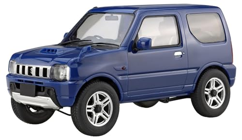 モダンブルー/小/車NX-15・組み立てが必要なプラスチックモデルキット。別途、工具が必要。・多色成型で、お好みで塗装など楽しめます。・スナップフィットで、接着剤は不要です。商品紹介 1/24スケールのスナップフィット式カーモデルの完全新金型「スズキジムニーJB23」が登場! 製品は組立が必要なキット形式。1/24スケールです。 塗装が不要:パーツそれぞれに成型色でパーツは着色されており、ボディは塗装で得られない艶質感を実現。 接着が不要:パーツ同士をはめ込む設計仕様により簡単に組立てられるようになっています。 JB23はジムニーの3代目として1998年の1型登場以来、10型に至るまでの20年間にわたって販売されてきたオフロード四輪駆動車です。 それまで直線基調の箱型であったスタイルは丸みを帯びた形に変更となりつつも、ラダーフレーム・リジッドアクスルサスペンションなど機構面では先代を踏襲し、高いオフロード走破性とオンロードの走行性向上が図られました。 製品は最終のマイナーチェンジ車である10型をモデルにしています。 製品は2014年に発売開始されたJB23系10型のうち特別仕様車ランドベンチャーをモチーフにしています。 ボンネットの厚みが増した後期車で、LVの特徴であるサイドガーニッシュや背面タイヤカバーを装備。 1/24スケールならではの大きさにより細かな造形を的確に再現。 ボディは専用の成型材を用いて塗装では表現が難しいレベルの艶を再現。 成型色はブルー・ブラック・シルバー・グロスシルバー・クリアスモーク・クリア・クリアレッド・クリアオレンジの8種類で構成。 ストレート組立てでも着色パーツにより塗分けたようなビジュアル、塗装の場合でもマスキング作業が大幅低減するパーツ分割 ボディはスライド金型によるボックス形状で、サイドのやや丸みを帯びた形状を再現。 フロント・リア・ルーフはボディパーツに積層はめ込みする車NEXTシリーズ定番の構造。 厚みの増した9・10型のボンネット・フロントサイドは別パーツで用意。 ボンネットインテイクは奥行を再現しており、別パーツで再現。 フロントグリルは奥行きを再現する2層構造、奥に収まるラジエターも形状化。 下回りはラダーフレーム部を単独パーツとし、付帯部品を取り付けていく構造。 リーディングアーム・トレーディングアーム、前後のデファレンシャルギアケースとドライブシャフトは別パーツとして立体化。 ヘッドライトレンズは実車の彫刻と同様の造形を繊細に施しています。 ヘッドライトユニットはメインライトバルブ、スモールライトバルブも繊細な彫刻で再現しレンズ奥を立体的にしています。 運転席/助手席ウィンドはガラスと枠を別体設計とし、シール彩色や塗装時のマスキングを不要としています。 サイド/リアウィンドの接着部(ブラック部分)はボディ側で表現し、ガラスをはめ込むことによりリアルに仕上がります。 リアガラスのデフォッガーは繊細な彫刻を施し表現しています。 サイドターンランプ・後退灯はクリアパーツでレンズを表現。ターンランプは裏側からはめ込む構造。 ブレーキ/ウインカーが一体となったレンズは、クリアオレンジパーツをブレーキレンズにはめ込む非接着式で再現。 ワイパーブレードは実物感あふれる極細の成型パーツでブレード取り付け部の凹凸までも彫刻表現。 インパネは繊細な彫刻で立体的に。JB23の駆動選択ボタン式スイッチも的確に形状化。 サイドミラーは2層構造で色分けを実現。ミラー面は付属の切り抜き済みホイールシールで表現。 タイヤはゴム質樹脂の成型品で専用金型(新規金型)を起用、175/80R16サイズのオンロードタイヤが付属。 実車ではオプション装備のルーフバーをカスタムパーツとして用意。接着式。 付属するシールで細部の彩色を再現、切り抜き済みで簡単に貼ることができます。 シールはメーターパネルやロゴ、車両ナンバーなどを収録しています。 完成時のサイズは(約)全長165x全幅77x全高72mm。 組立てパーツ数111点 【付属内容】 ・ランナーX18 ・ゴム素材タイヤX4 ・組立説明書X1 ・シールX1 ※この商品は日本製です。 ※この商品は、組み立てが必要なプラスチックモデルキットです。 安全警告 なし