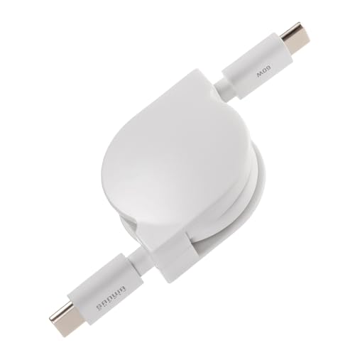 ホワイト/-/KU-CCP60M08W・パッケージ個数:1・巻き取り式USB2.0 Type-Cケーブルです。・筐体部が約40×40mmのコンパクト設計です。・重量も約24gと非常に軽く持ち運びに最適です。・PD60Wに対応しており、スマホやタブレットはもちろん、ノートパソコンの充電にも対応しています。・Nintendo Switch、Nintendo Switch Liteの充電にも対応しています。●巻き取り式USB2.0 Type-Cケーブルです。 ●筐体部が約40×40mmのコンパクト設計です。 ●重量も約24gと非常に軽く持ち運びに最適です。 ●PD60Wに対応しており、スマホやタブレットはもちろん、ノートパソコンの充電にも対応しています。 ●Nintendo Switch、Nintendo Switch Liteの充電にも対応しています。 ●USB2.0対応でiPhone15やType-Cコネクタを搭載した各種スマートフォンやタブレットなどとパソコンを接続して、データの通信や充電ができます。 ●TPE線材を使用しており、柔らかさをたもちながら断線に強いケーブルです。 ●筐体部分に名入れ印刷も可能です。（パッド印刷） ●錆にも強く、経年変化による信号劣化の少ない金メッキピンを使用しています。 ■コネクタ形状：USB2.0 Type-Cコネクタオス−USB2.0 Type-Cコネクタオス ■規格：USB2.0/USB1.1 ■重量：約24.4g ■ケーブル長：約0.8m（約0.79m±30mm）コネクタカバー含む ■ケーブル径：約4.4×1.6mm（フラットケーブル） ■仕様：USB PD（USB Power Delivery）対応、最大PD60W（20V/3A）