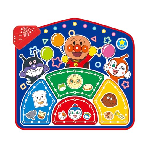 単品/-/-・Color:単品・（C）やなせたかし/フレーベル館・TMS・NTV・［カテゴリー］それいけ！アンパンマン・［使用電池］単4 × 3（別売）・［対象年齢］1.5才〜商品紹介 「それいけ！アンパンマン」より、 「全身でダンスも！クイズも！アンパンマンわくわくゲームマット」が登場！ マットを踏むと楽しい音が鳴って楽しめるおもちゃです。 お家の中でも全身を動かして音楽遊びができます。 ダンスモードのほか、タッチではっけん！モード、ミニゲームモードの3つのモードを収録。 アンパンマンや人気のなかまたちの声や楽器の音、動物の声が収録され、色々な音に合わせて楽しく遊べます。 はじめてのダンスにもピッタリの商品です。 （本商品に付属するもの以外すべて別売りです。） [セット内容] ・マット本体…1 [使用電池] 単4乾電池× 3個（別売り） 安全警告 該当なし