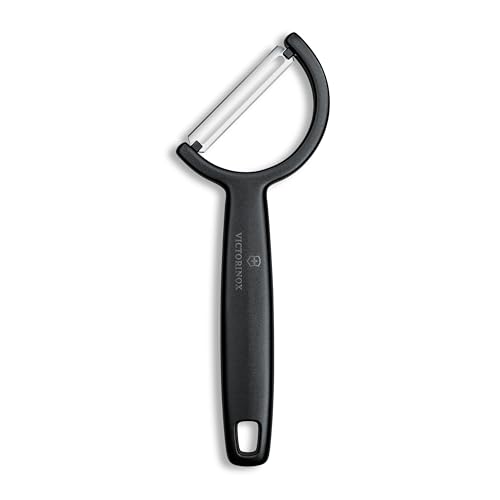 VICTORINOX(ビクトリノックス) ピーラー 皮むき器 食洗機対応 切れ味が長持ちするピーラー 直刃 ブラック 高い耐久性と人間工 送料無料