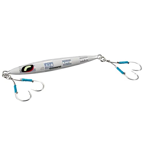 ジグ004 Sゼブラグロー/40g/JV-P04W・Size:40gColor:004 Sゼブラグロー・カラー：004 Sゼブラグロー・自重(g)：40・サイズ(mm)：92・フックサイズ：L (14号相当)シマノ(SHIMANO) オフショア メタルジグ オシア ぺブルライト 40g JV-P04W 004 Sゼブラグロー