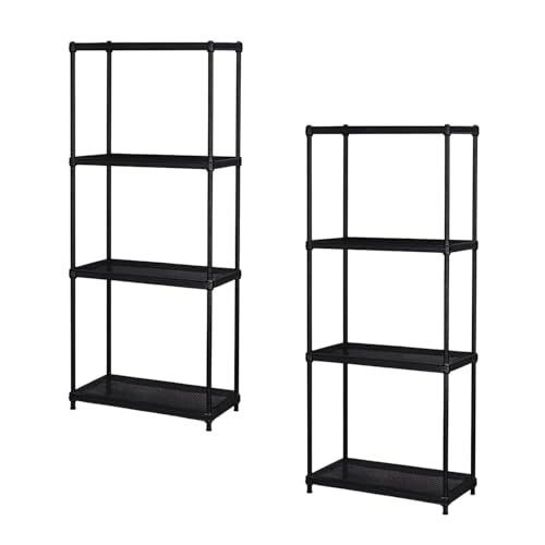エイアイテック(AITECH)【2個セット】 スチールラック 19φメッシュ(エキスパンド)ラック4段 幅60.8cm 奥行35.8cm 送料無料