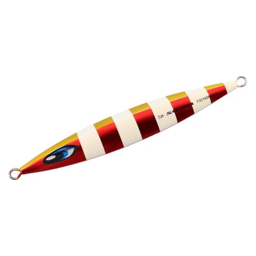 MLアカキンゼブラグロー/180g/07454099・Color:MLアカキンゼブラグローSize:180g・清水一成監修。73バランス、斜めフラッシングフォールジグ・フロント7：リア3のウエイトバランス 　ジャーク後の横向き姿勢から、サイド方向への斜めフォールを実現する、前後7：3のウエイトバランス。　 　ジャーク後のストップモーションから横向き姿勢を維持させるためにややフロントにウエイトレシオを設定。 　ラインをジグ本体がコントロールしながら理想のフォールを実現した。・＜理想的な斜めフラッシングフォールのための変形四角形構造＞ エッジ、フラット面、ラウンド面がそれぞれ受ける水流の違いを最も適したバランスで清水自らがチューニング。・＜ボックスで一目瞭然、デカ文字ウエイト表記＞ 目玉は、チョッパシリーズでおなじみの共通EYE。パッと見てわかるデカ文字ウエイト表記で船上でもわかりやすさを追求。喰い渋り時に効果的　「瀕死のベイト」を再現したジグ