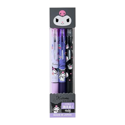 乐天商城 - サンリオ(SANRIO) フリクションボールノック3本セット クロミ ポリカーボネート ボール径:0.5mm 色:黒 ノック式 7708 送料無料
