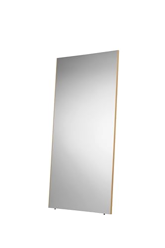 パール金属 【フェーズフリー認定商品】 軽くて割れない 鏡 壁掛け 80×160cm 全身 姿見 フィルムミラー 木目調 ナチュラル N 送料無料