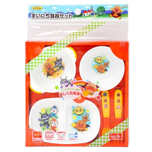 レック アンパンマン まいにち 食器セット (4点セット) / 電子レンジ ・ 食洗器 ・ 煮沸消毒 OK/子供用 / 送料無料