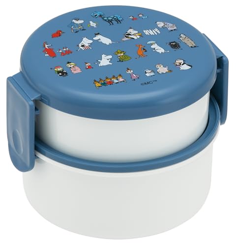 スケーター(Skater) 弁当箱 丸型 ランチボックス 500ml 2段 フォーク付 日本製 ムーミン 80th ONWR1-A 送料無料