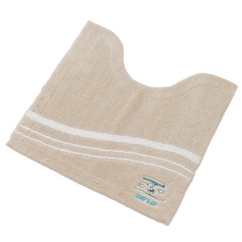 トロピカルベージュ/サイズ：約58×60cm/1451400・Color:ベージュSize:サイズ：約58×60cm・パッケージ個数:1・サーフィンをするスヌーピーの刺繍入りトイレマット・サイズ：約58×60cm・素　材 : アクリル50%・綿45%・ポリエステル5%・生産国:インドネシア・マット裏面 : 滑りにくい加工スヌーピーと過ごすサマータイム♪海を感じるデザインが楽しいトイレファブリックシリーズです。 こちらのページでは約58×60cmのトイレマットを販売しております。 サーフィンを楽しむスヌーピーが主役のおしゃれなデザイン。 ブルーは真っ青な海、ベージュは柔らかな砂浜をイメージ。 白い波模様のカット＆ループがふんわりと立体感が出ていて、波打ち際の風景を演出します。 控えめながらも洗練されたデザインで、清潔感のある印象です。 毛足は短めで、お掃除しやすく扱いやすいのも嬉しいポイントです。 裏面には滑りにくい加工が施されています。