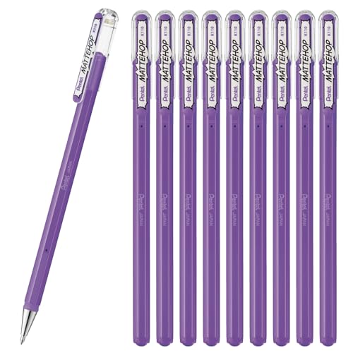 乐天商城 - ぺんてる ボールペン カラー マットホップ ライトバイオレット 10本 K110-VV2 送料無料