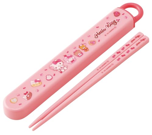 乐天商城 - スケーター(Skater) 子供用 箸 箸箱 セット 16.5cm 日本製 スライド式 サンリオ ハローキティ Fancy Snacks 送料無料