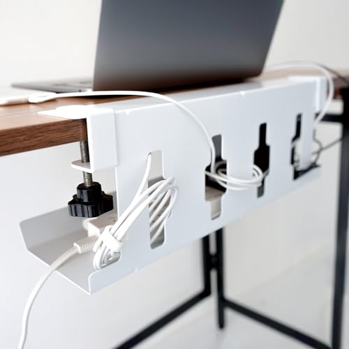 カール事務器 ケーブルオーガナイザー 配線 整理 ケーブル収納 長さ 430mm 穴あけ不要 クランプ式 デス..