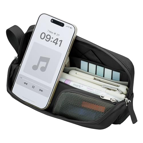 乐天商城 - コクヨ ペンケース 筆箱 大容量 ツールペンケース カバコ ハーフポケット ブラック F-VBF262D 送料無料