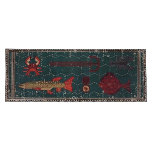 Rakuten - ダルトン(Dulton) カーペット マット 450×1200 フィッシーズ ドアマット 玄関 屋内 洗える 滑り止め 家庭用 業務用 送料無料