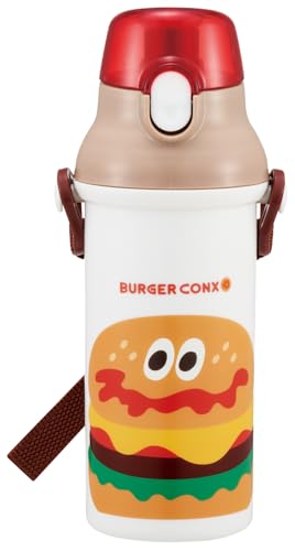 スケーター(skater) 子供用 直飲み 水筒 プラスチック 480ml ワンプッシュ開閉 食洗機対応 日本製 バーガーコンクス ハロ 送料無料