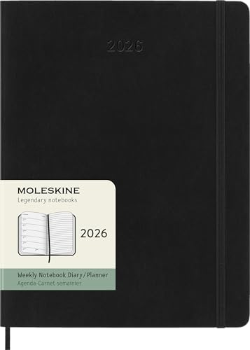 乐天商城 - モレスキン 手帳 2026年 1月始まり 12ヵ月 ウィークリーダイアリー XLサイズ (横19cm×縦25cm) ソフトカバー ブラッ 送料無料