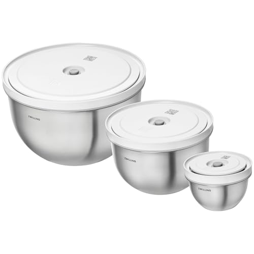 乐天商城 - ZWILLING ツヴィリング 「 フレッシュ & セーブ 真空保存ボウル 3個セット S/M/L ステンレス 」 ボウル セット 密閉 送料無料