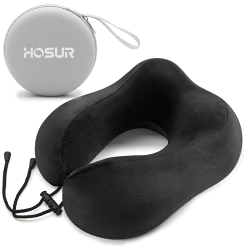 HOSUR ネックピロー 携帯枕 U型まくら 高密度 暖かい 変形しにくい 首枕 オフィス デスクワーク 休憩 ドライブ 旅行 軽量 旅 送料無料