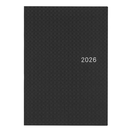 ほぼ日手帳 2026 HON 英語版 ペーパーシリーズ/ブラックギンガム [A5/1日1ページ/1月/月曜はじまり] 送料無料