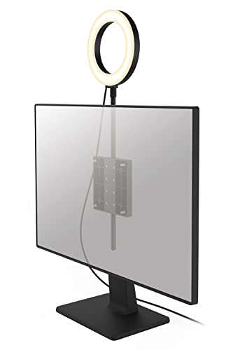 乐天商城 - エレコム LEDリングライト リングライト 照明 VESA穴 モニター裏 16センチ フレキシブルアーム 3色モード 明るさ10段階 U 送料無料