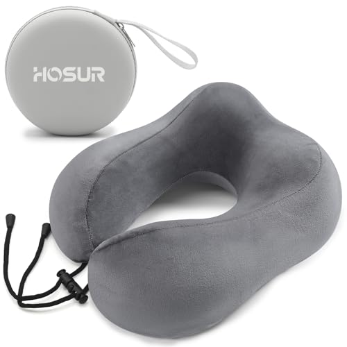 HOSUR ネックピロー 携帯枕 U型まくら 高密度 暖かい 変形しにくい 首枕 オフィス デスクワーク 休憩 ドライブ 旅行 軽量 旅 送料無料