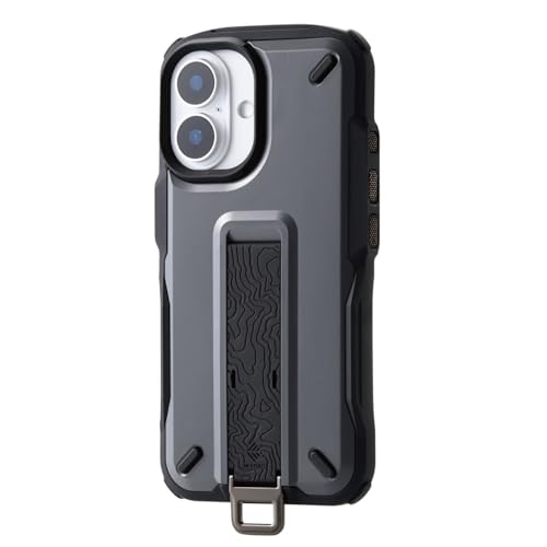 エレコム iPhone 16 ケース NESTOUT 耐衝撃 衝撃吸収  フィンガーバンド付き 送料無料