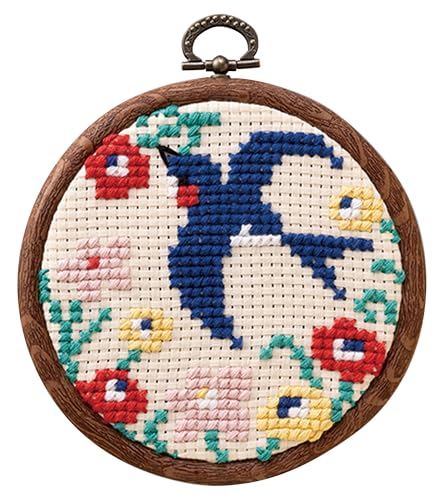 オリムパス 製絲 刺しゅうキット かんたん クロスステッチ ひだまりの森シリーズ 飛びまわるつばめ 7609 送料無料