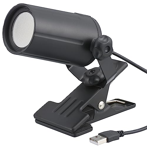 オーム電機 クリップライト 昼白色 LED一体型 300ルーメン USB電源 おしゃれ ベッドサイド 読書 デスクライト ブラック LT 送料無料