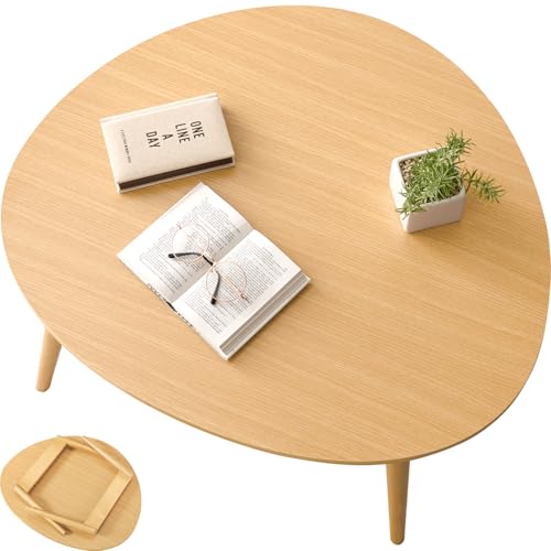 萩原 ローテーブル テーブル 卵型 丸型 コンパクト 折りたたみ式 【 完成品 】韓国 インテリア 幅 75 奥行 65 高さ 35.5 送料無料