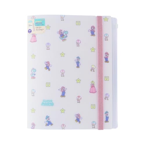 サンスター文具(Sun-Star Stationery) スーパーマリオ クリアファイル 5ポケット ファスナーポケット バンド付 味方 送料無料