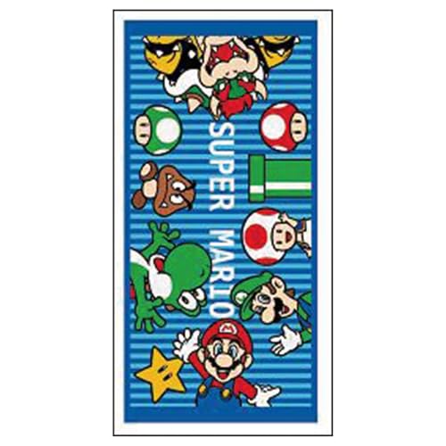 乐天商城 - 丸眞 バスタオル 任天堂 マリオ ブルーワールド 485001400 送料無料