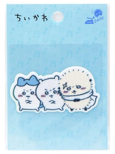 コッカ(kokka) ちいかわ ワッペン ハチワレ・ちいかわ・ラッコ 1枚 幅68mm×高さ35mm シール・アイロン 両用接着 GW- 送料無料