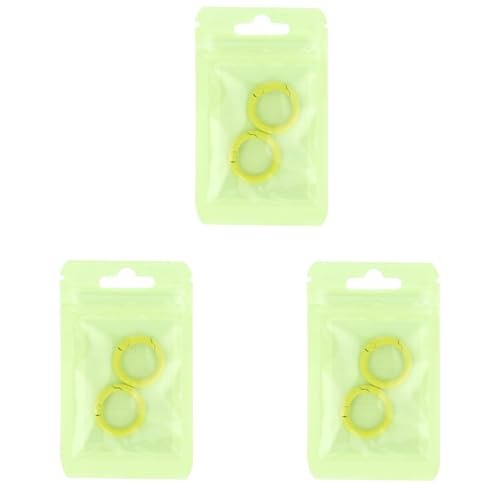 Dressmaking Materials - 清原(KIYOHARA) カラー カラビナ 小 2個入り×3袋 直径23mm Y イエロー OSH-11S3 送料無料