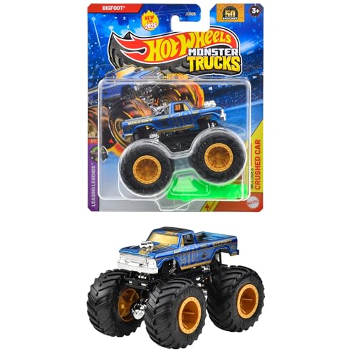 乐天商城 - ホットウィール(Hot Wheels) モンスタートラック 1:64 ビッグフット 乗り物おもちゃ ミニカー 3歳から ブルー JGR0 送料無料