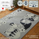 ムーミン ラグ Moomin kobana rug 130cm × 185cm 円形ラグ 90cm 丸型 小さめ マット 日本製 カーペット フォースター 北欧 かわいい 床暖ホットカーペット対応 1.5畳 2畳 防ダニ おしゃれ シンプル リトルミィ スナフキン