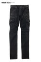 定価182,600円【正規代理店商品】BALMAIN バルマン AW ストレッチ カーゴ コーティング　ブラック 14.15