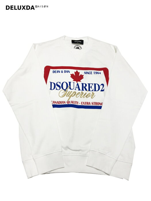 【正規代理店商品】DSQUARED2 ディースクエアード トレーナー　 S74GU0348 WHITE 19.20