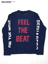 【定価50,600円】 DSQUARED2(ディースクエアード)インディゴ染め プリント ロング Tシャツ S74GD0451-470 FEEL 18.19