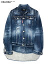 【正規代理店商品】DSQUARED2 ディースクエアード AW シャツレイヤード デニムジャケット レザーベルト付71AM0765-470(indigo) 16.17